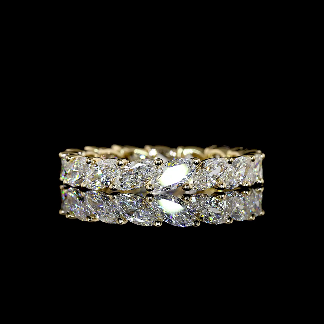 2.22 CTTW Marquise Lab Grown Diamond Full Eternity Sz. 6.5 (E Color and VS Clarity)