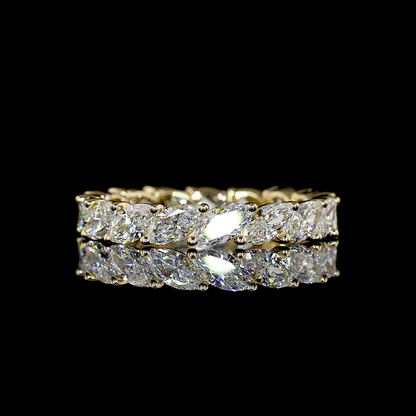 2.22 CTTW Marquise Lab Grown Diamond Full Eternity Sz. 6.5 (E Color and VS Clarity)