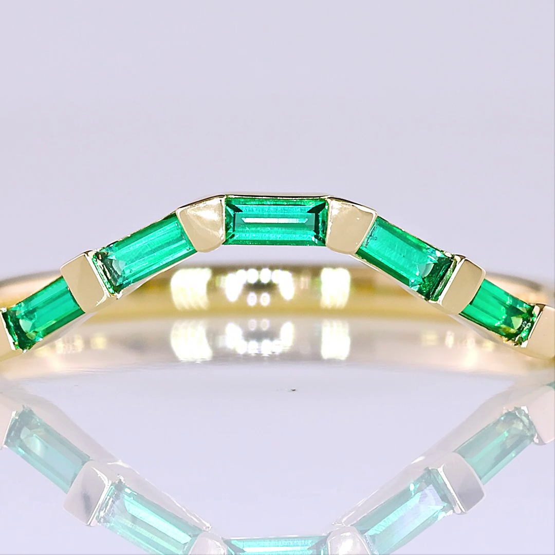 0.00 CT Baguette Lab Diamond Half Eternity Eternity Band (VS2 Clarity)