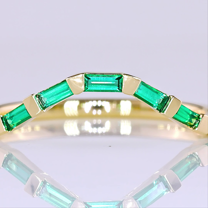 0.00 CT Baguette Lab Diamond Half Eternity Eternity Band (VS2 Clarity)