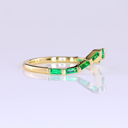 0.00 CT Baguette Lab Diamond Half Eternity Eternity Band (VS2 Clarity)