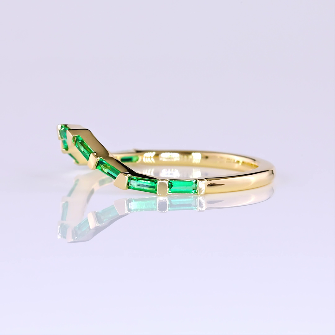 0.00 CT Baguette Lab Diamond Half Eternity Eternity Band (VS2 Clarity)