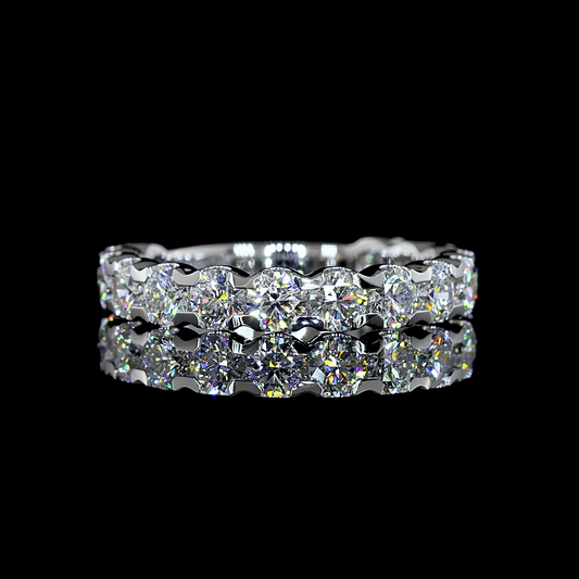 1.69 CTTW Round Lab Grown Diamond 3/4 Eternity Band Sz. 5.5 (E Color and VS Clarity)