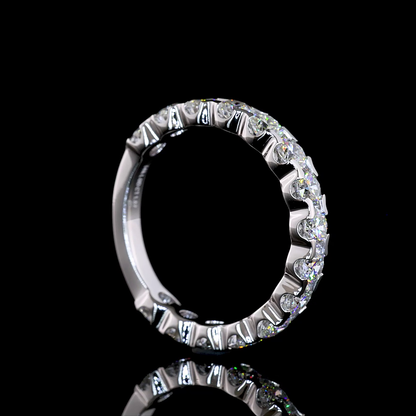 1.69 CTTW Round Lab Grown Diamond 3/4 Eternity Band Sz. 5.5 (E Color and VS Clarity)
