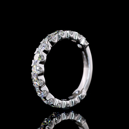 1.69 CTTW Round Lab Grown Diamond 3/4 Eternity Band Sz. 5.5 (E Color and VS Clarity)