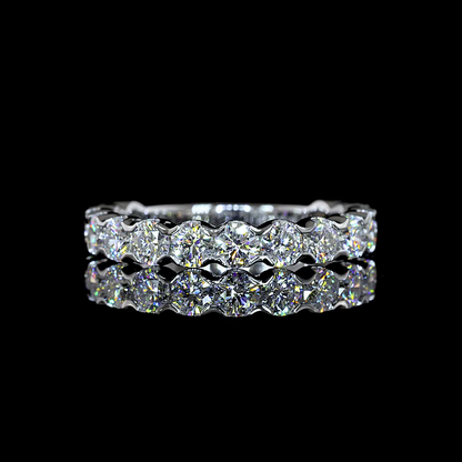 1.66 CTTW Round Lab Grown Diamond 3/4 Eternity Band Sz. 6.5 (E Color and VS Clarity)