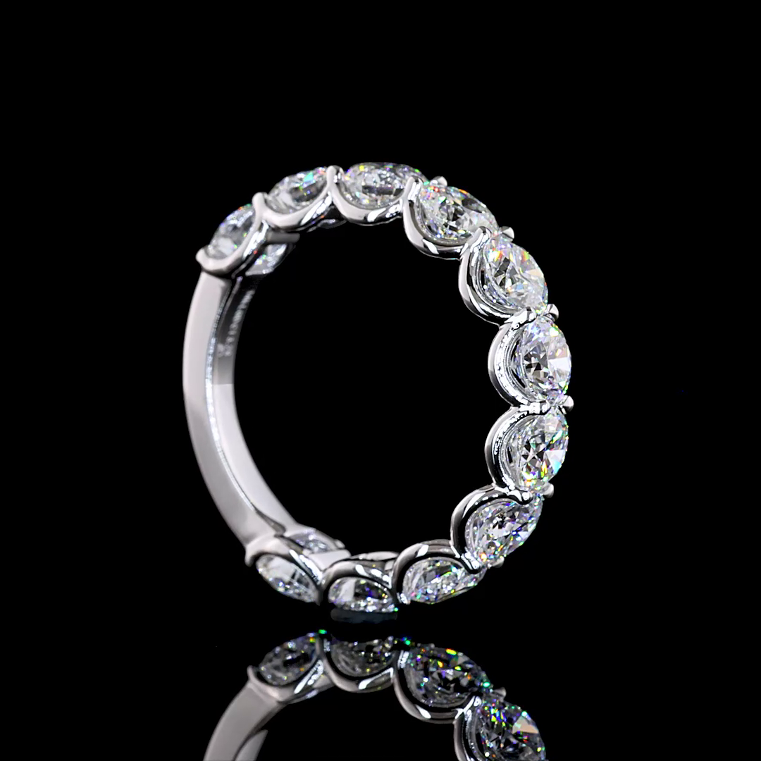3.29 CTTW Round Lab Diamond Full Eternity (E Color and VS Clarity)