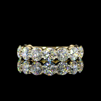 3.30 CTTW Round Lab Diamond 3/4 Eternity Band (E Color and VS Clarity)