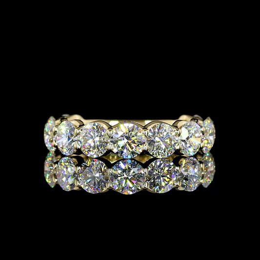 3.30 CTTW Round Lab Diamond 3/4 Eternity Band (E Color and VS Clarity)