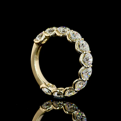 3.30 CTTW Round Lab Diamond 3/4 Eternity Band (E Color and VS Clarity)