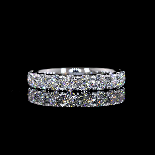1.55 CTTW Round Lab Grown Diamond 3/4 Eternity Band Sz. 5.5 (F Color and VS2 Clarity)