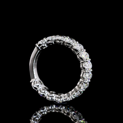 3.19 CTTW Oval Lab Diamond 3/4 Eternity Band (E Color and VS1 Clarity)