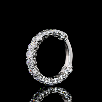 3.19 CTTW Oval Lab Diamond 3/4 Eternity Band (E Color and VS1 Clarity)