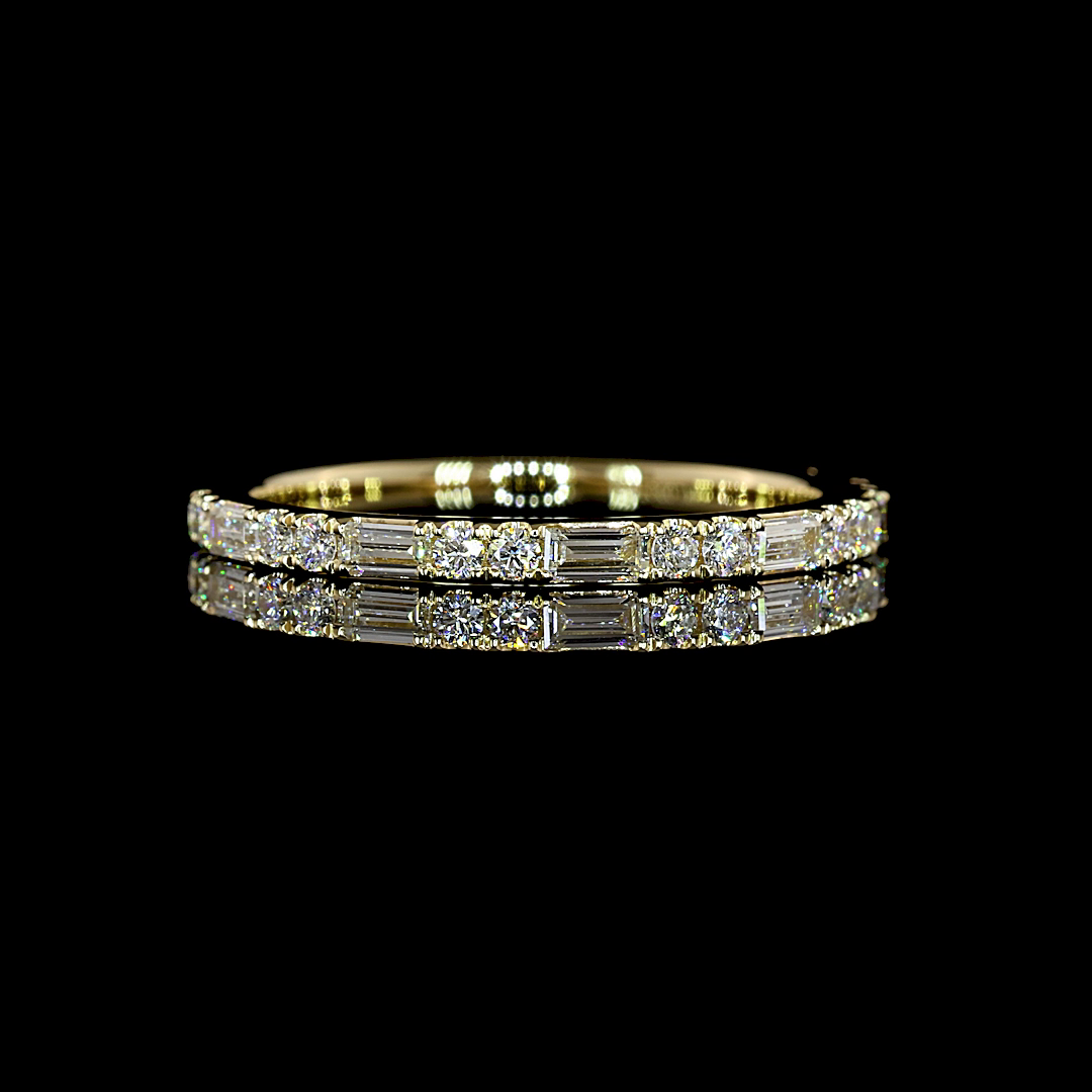 0.54 CTTW Bag Lab Grown Diamond 3/4 Eternity Band Sz. 6.5 (E Color and VS Clarity)