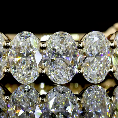 3.37 CTTW Oval Lab Diamond 3/4 Eternity Band (E Color and VS1 Clarity)
