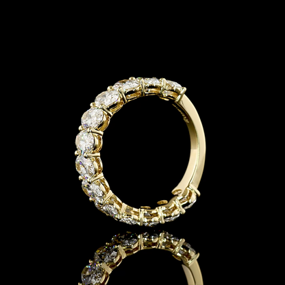 3.37 CTTW Oval Lab Diamond 3/4 Eternity Band (E Color and VS1 Clarity)