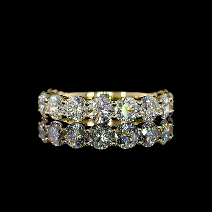 3.23 CTTW Round Lab Diamond 3/4 Eternity Band (F+ Color and VS+ Clarity)
