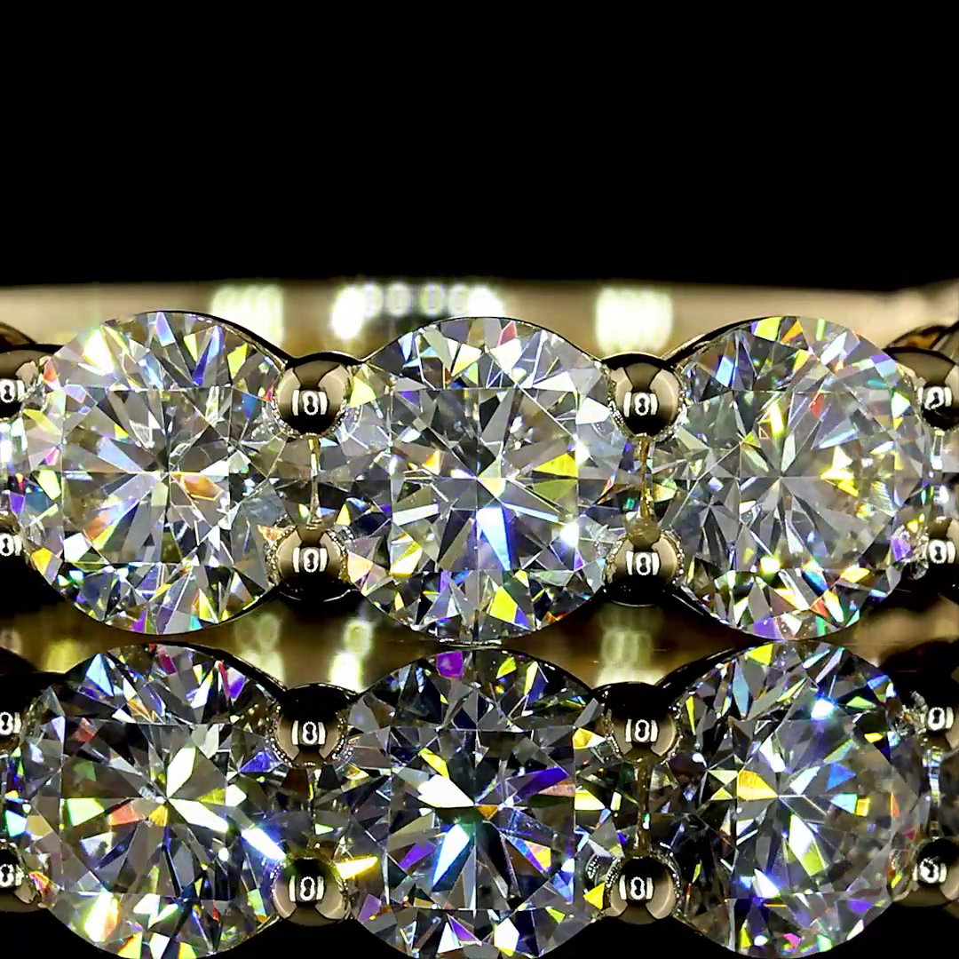 3.23 CTTW Round Lab Diamond 3/4 Eternity Band (F+ Color and VS+ Clarity)