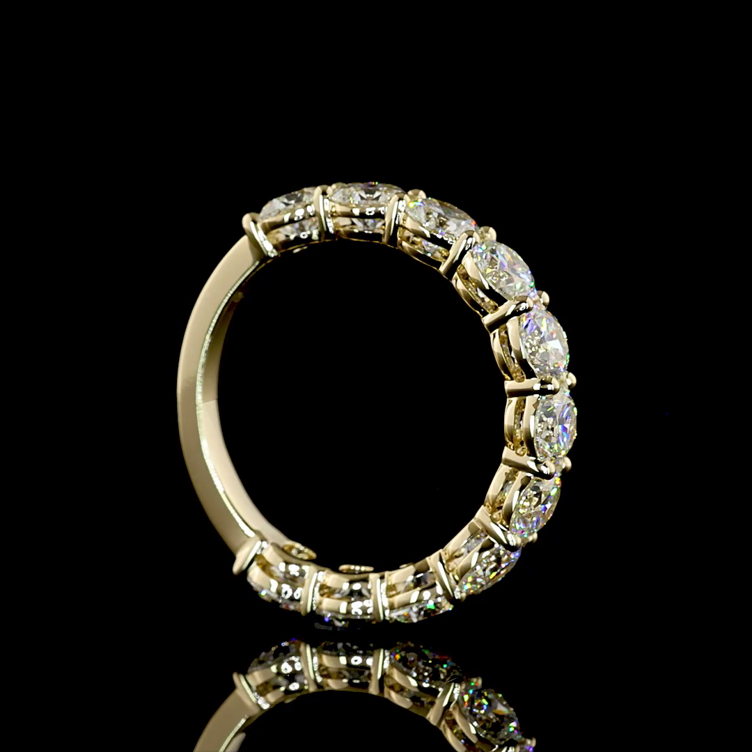 3.23 CTTW Round Lab Diamond 3/4 Eternity Band (F+ Color and VS+ Clarity)