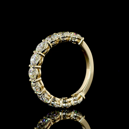 3.23 CTTW Round Lab Diamond 3/4 Eternity Band (F+ Color and VS+ Clarity)