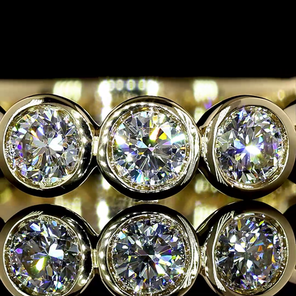 1.06 CTTW Round Lab Diamond 3/4 Eternity Band (F+ Color and VS+ Clarity)