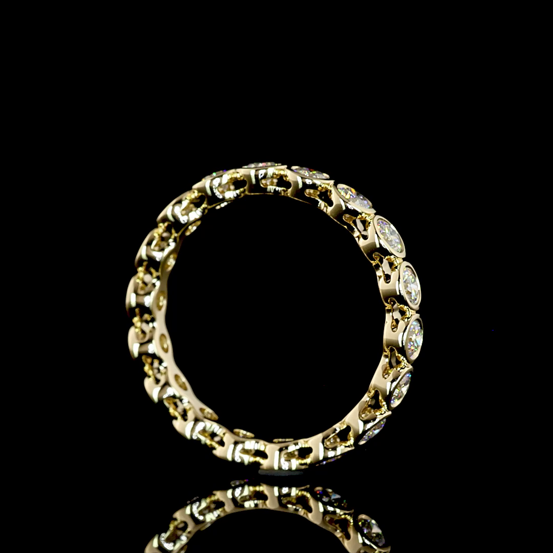 1.14 CTTW Round Lab Diamond Full Eternity (F+ Color and VS+ Clarity)