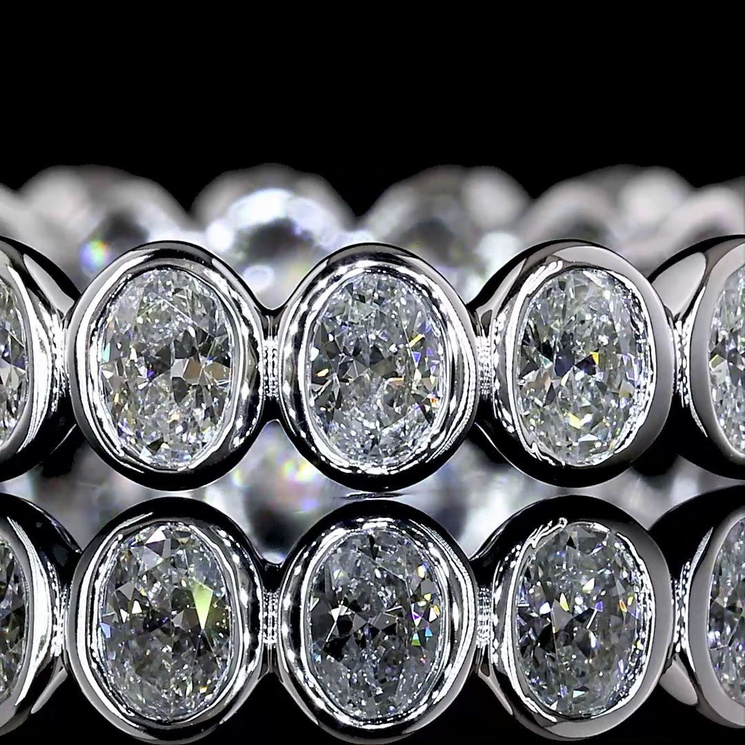 1.10 CTTW Oval Lab Diamond Full Eternity (F+ Color and VS+ Clarity)