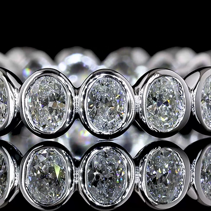 1.10 CTTW Oval Lab Diamond Full Eternity (F+ Color and VS+ Clarity)