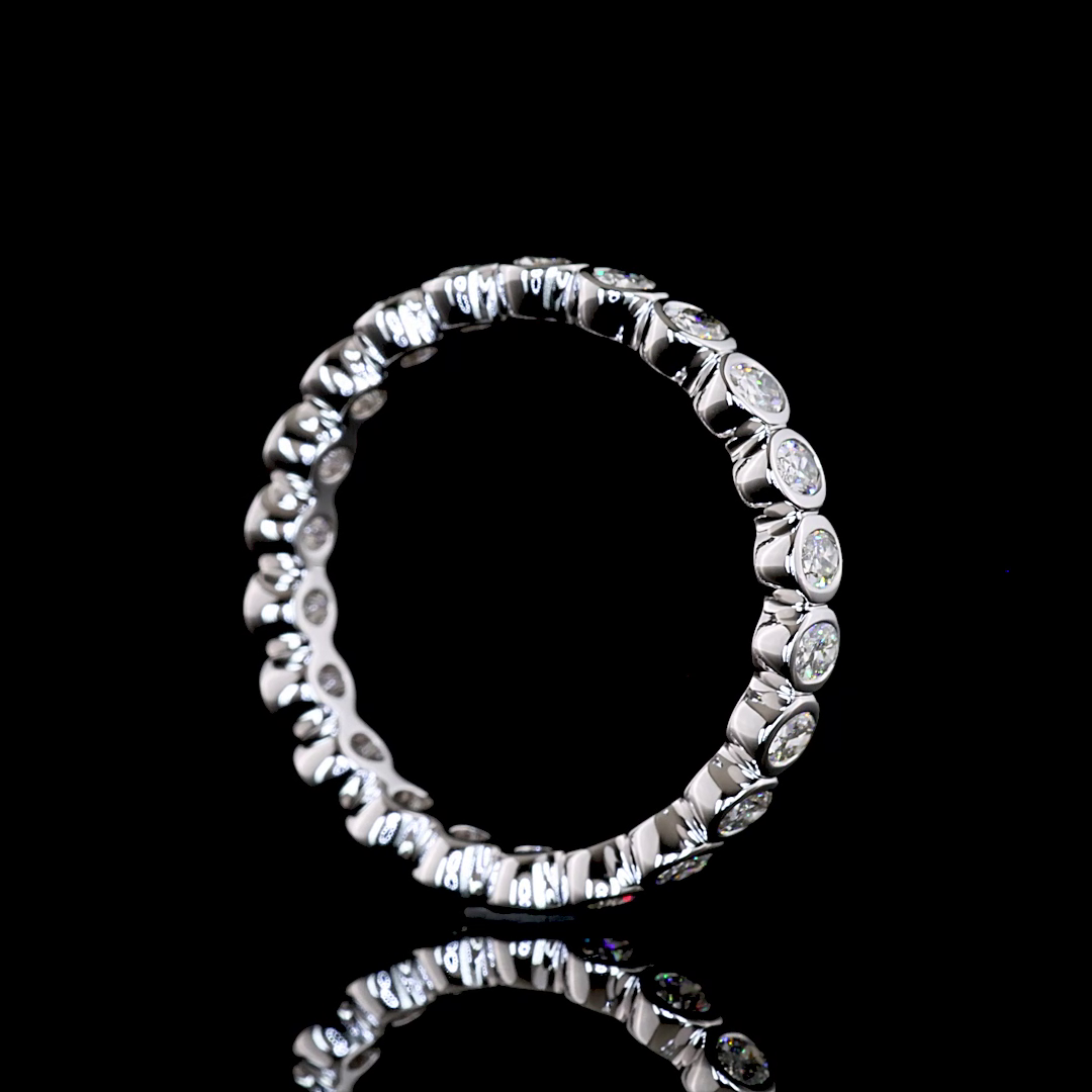 1.10 CTTW Oval Lab Diamond Full Eternity (F+ Color and VS+ Clarity)