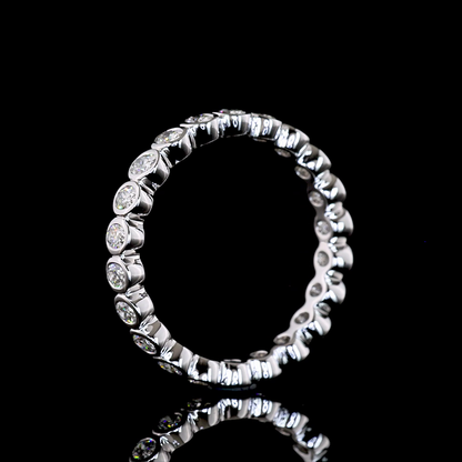 1.10 CTTW Oval Lab Diamond Full Eternity (F+ Color and VS+ Clarity)