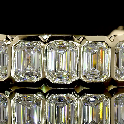 2.19 CTTW Emerald Lab Diamond 3/4 Eternity Band (F+ Color and VS+ Clarity)