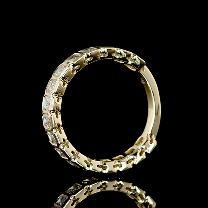 2.19 CTTW Emerald Lab Diamond 3/4 Eternity Band (F+ Color and VS+ Clarity)