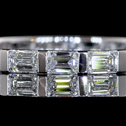 1.18 CTTW Emerald Lab Diamond Full Eternity (F Color and VS+ Clarity)