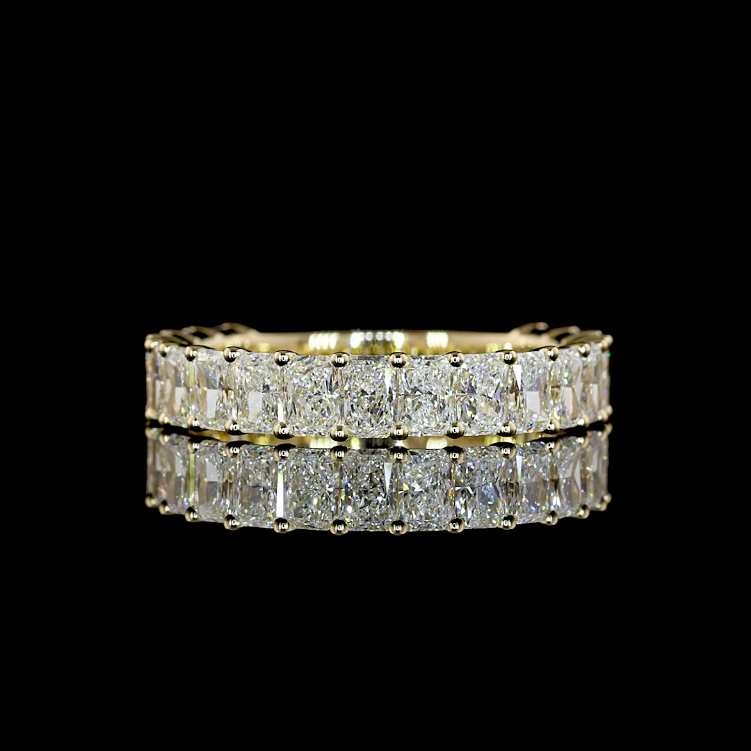 2.08 CTTW Radiant Lab Diamond 3/4 Eternity Band (F+ Color and VS+ Clarity)