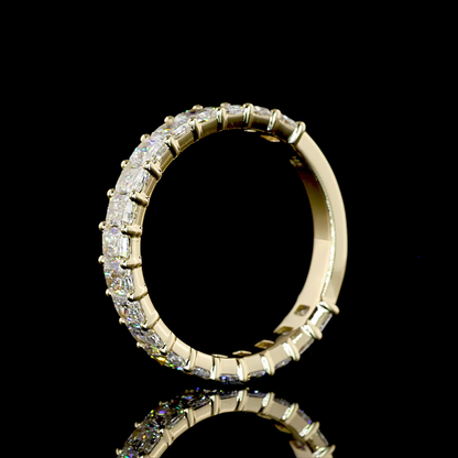 2.08 CTTW Radiant Lab Diamond 3/4 Eternity Band (F+ Color and VS+ Clarity)