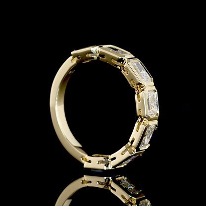 2.05 CTTW Radiant Natural Diamond 7 Stones Eternity Band Sz. 6.5 (F Color and VS+ Clarity)