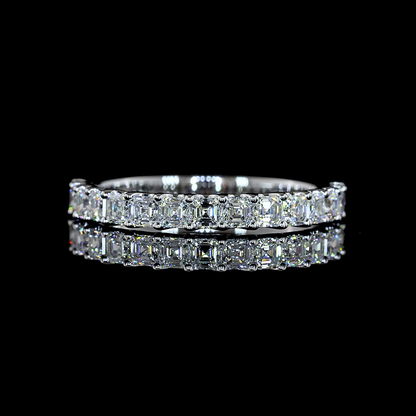 0.94 CTTW Asscher Lab Diamond Half Eternity Eternity Band (F+ Color and VS+ Clarity)