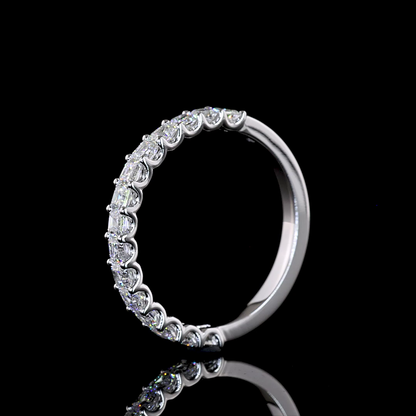 0.94 CTTW Asscher Lab Diamond Half Eternity Eternity Band (F+ Color and VS+ Clarity)