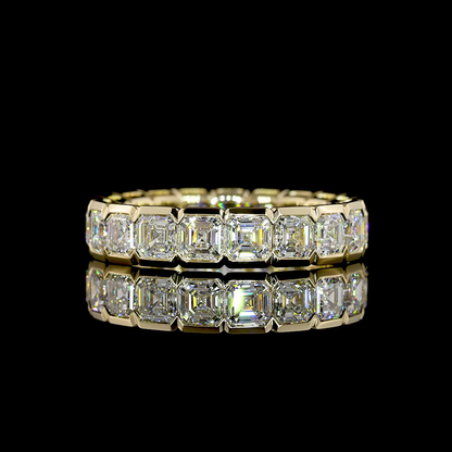 4.25 CTTW Asscher Lab Diamond Full Eternity (F Color and VS+ Clarity)