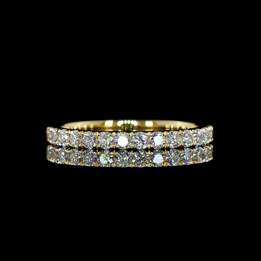 0.54 CTTW Round Lab Diamond Half Eternity Eternity Band (F Color and VS2 Clarity)