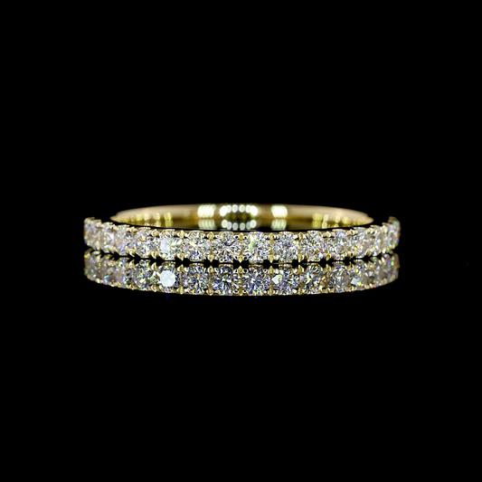 0.22 CTTW Round Lab Diamond Half Eternity Eternity Band (E/F Color and VS/VS2 Clarity)