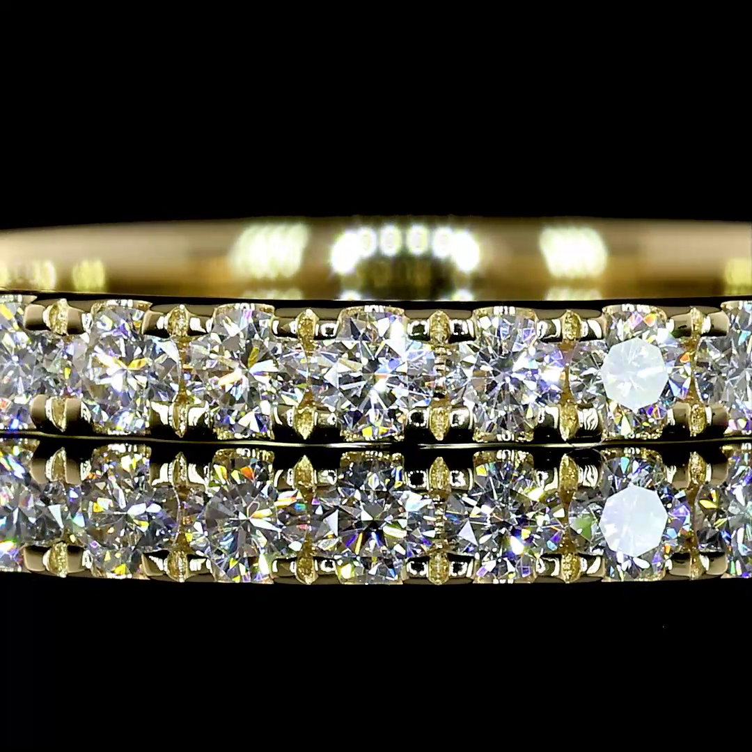 0.23 CTTW Round Lab Grown Diamond Half Eternity Band Sz. 6.5 (F/E Color and VS2/VS Clarity)