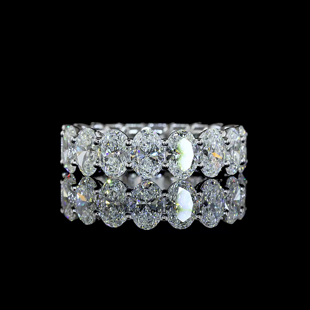 5.80 CTTW Oval Lab Diamond Full Eternity (E Color and VS1 Clarity)