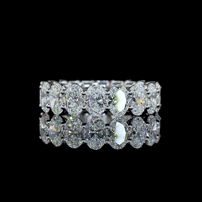 5.80 CTTW Oval Lab Diamond Full Eternity (E Color and VS1 Clarity)