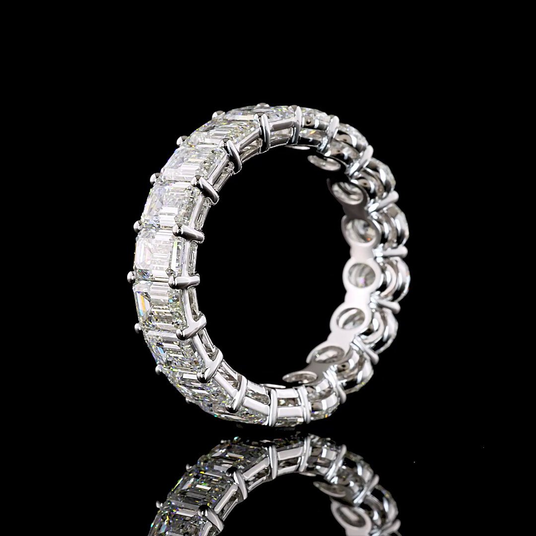 5.80 CTTW Oval Lab Diamond Full Eternity (E Color and VS1 Clarity)