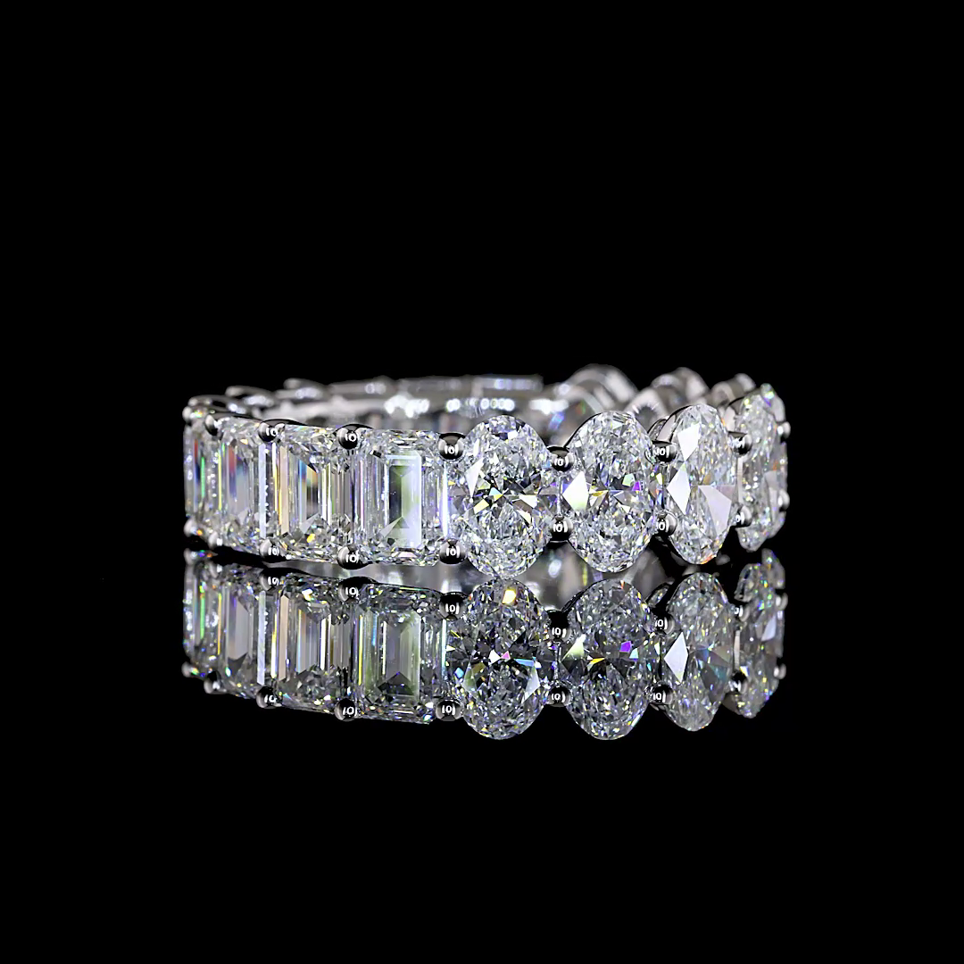6.13 CTTW Emerald Lab Diamond Full Eternity (E Color and VS1 Clarity)