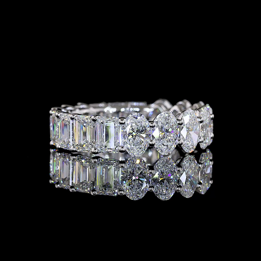 6.13 CTTW Emerald Lab Diamond Full Eternity (E Color and VS1 Clarity)