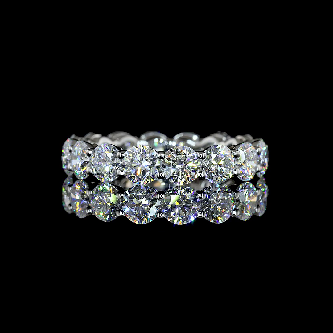 3.85 CTTW Round Lab Grown Diamond Full Eternity Sz. 6 (E Color and VS Clarity)