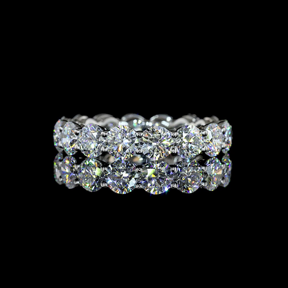 3.85 CTTW Round Lab Grown Diamond Full Eternity Sz. 6 (E Color and VS Clarity)