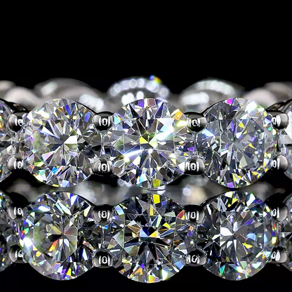 3.85 CTTW Round Lab Grown Diamond Full Eternity Sz. 6 (E Color and VS Clarity)